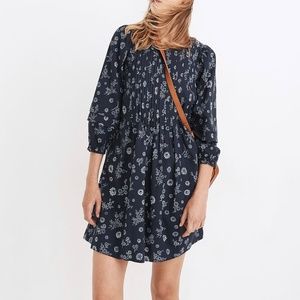 Blue floral paisley print dress